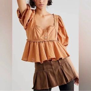 NWOT Free People Leave it to Me Babydoll Top